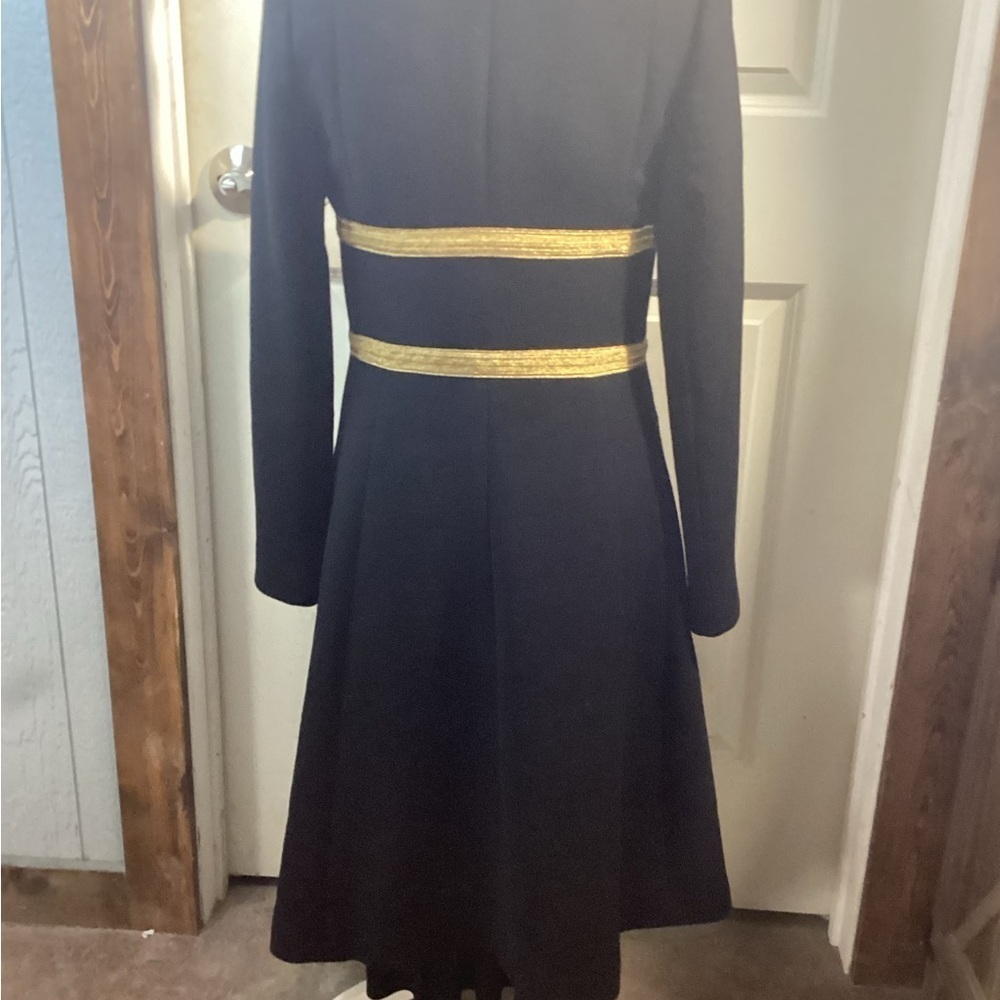Dolce & Gabbana Black Trench Coat with Gold Embellishments - Picture 3 of 7
